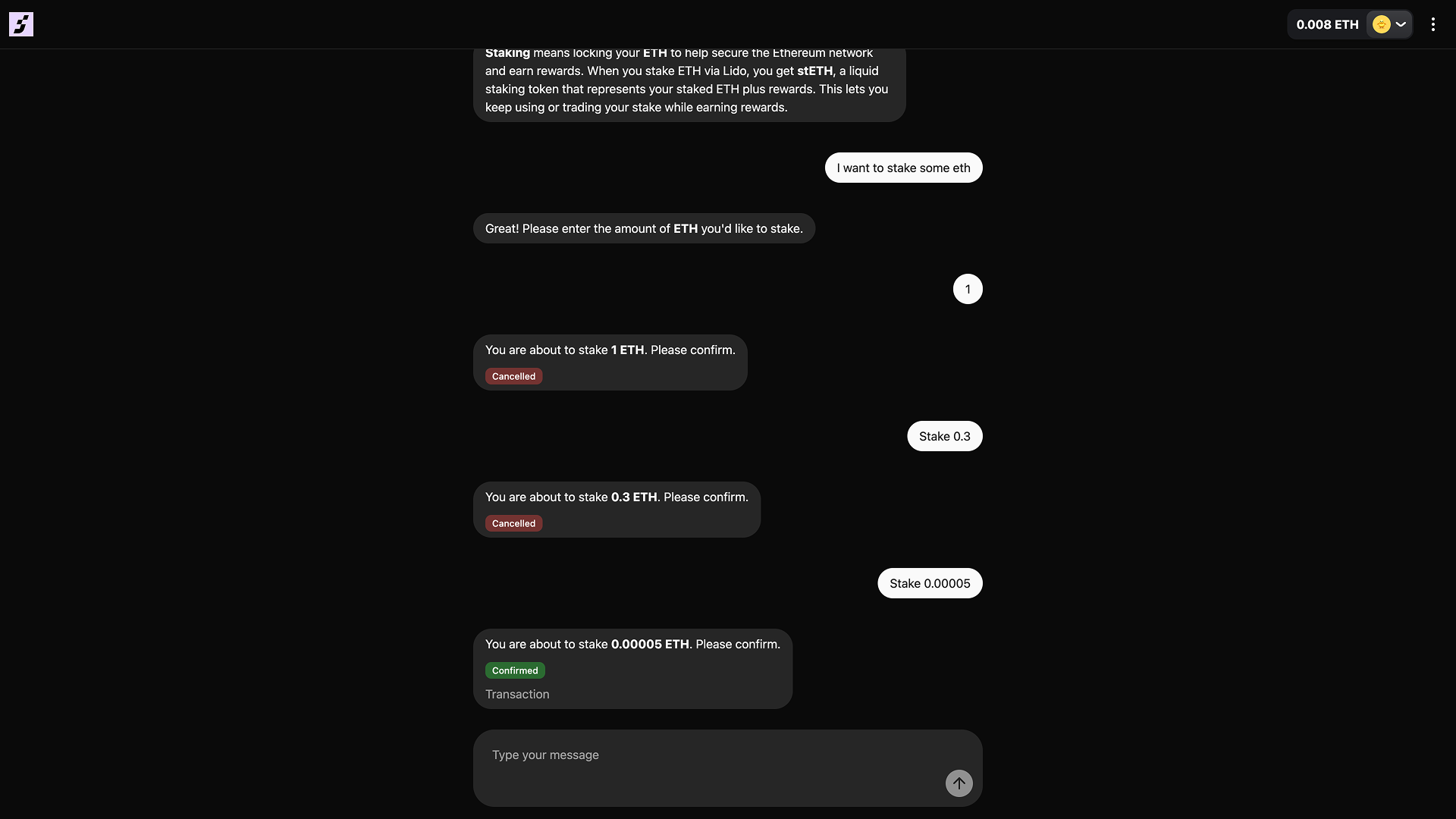Mindlyn demo staking